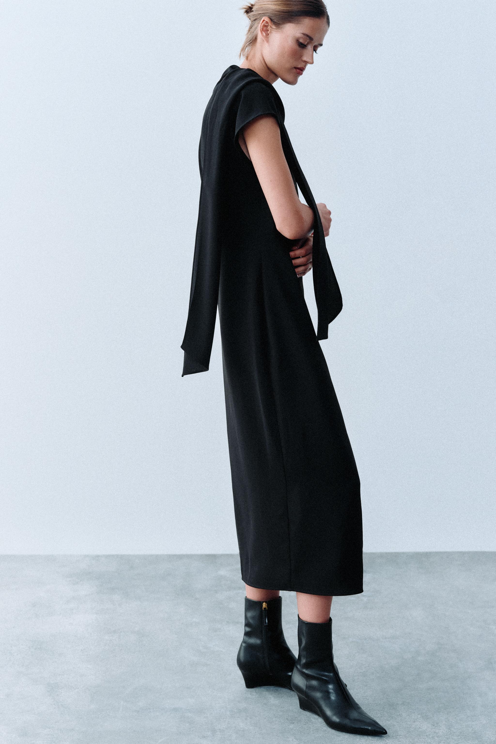 ROBE MI-LONGUE FOULARD