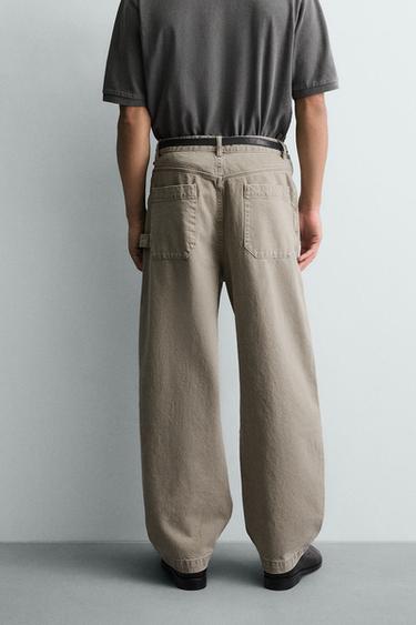 BALLOON FIT WASHED TROUSERS - Light sand by Zara - Image 2