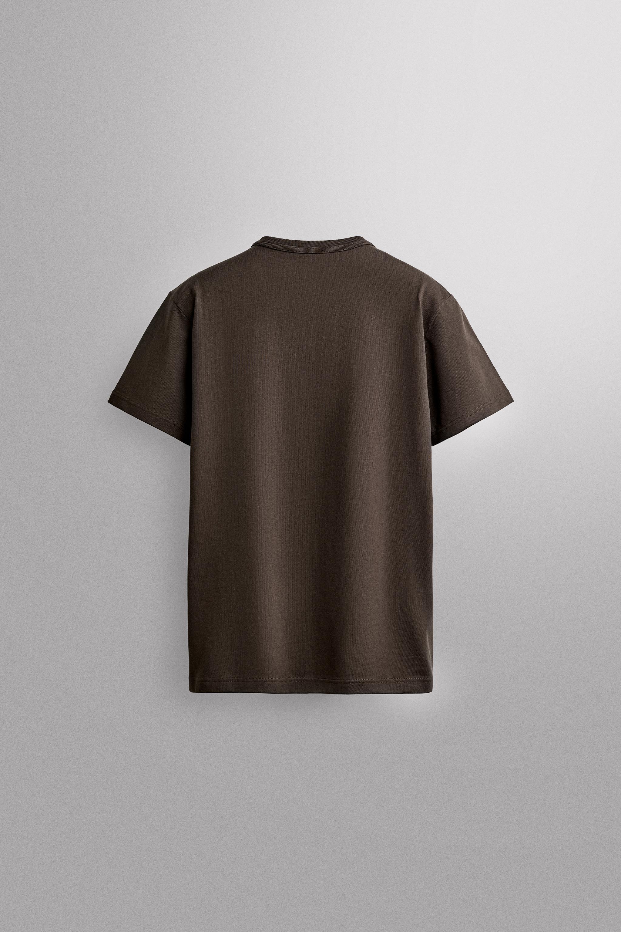 Мужские футболки Zara RELAXED FIT HEAVYWEIGHT T-SHIRT — фото 7
