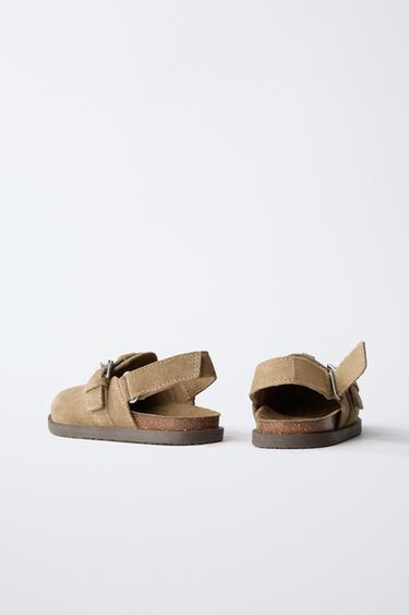 SPLIT SUEDE CLOGS - Mink Grey by Zara - Image 4