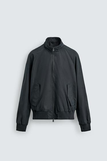 RELAXED FIT WASHED JACKET - Navy blue by Zara - Image 0