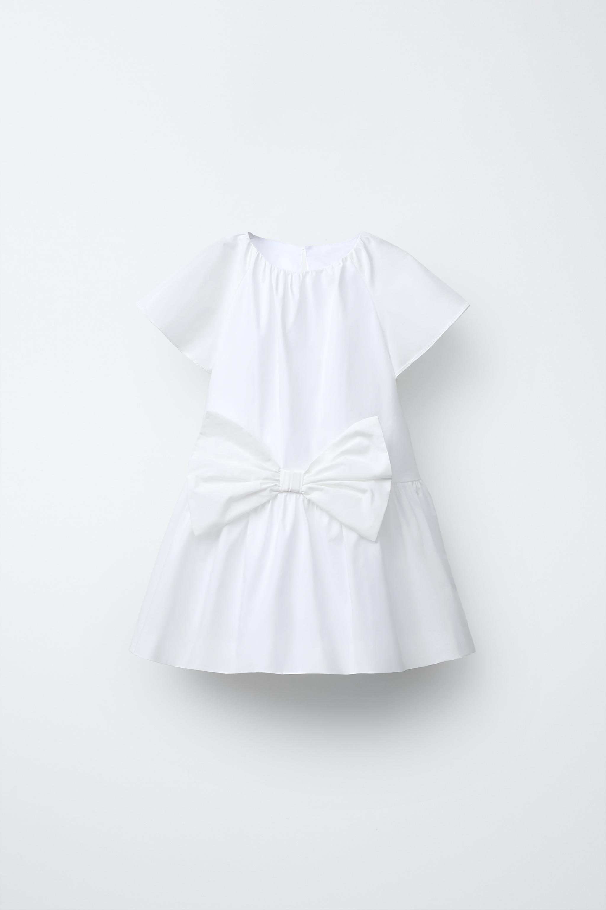 POPLIN DRESS WITH BOW