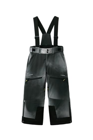 TIE DYE WATER-RESISTANT AND WINDPROOF BRACE TROUSERS RECCO® SYSTEM SKI COLLECTION - Grey by Zara