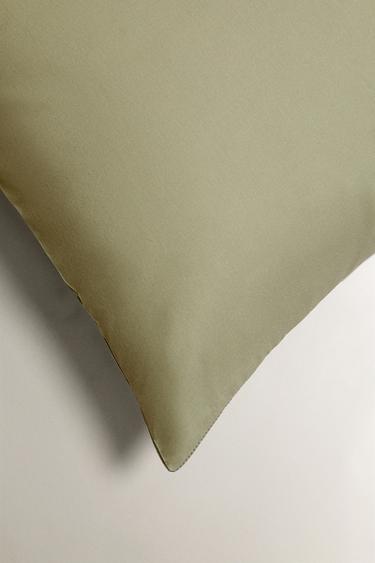 STRIPED SEERSUCKER PILLOWCASE - Green by Zara - Image 2