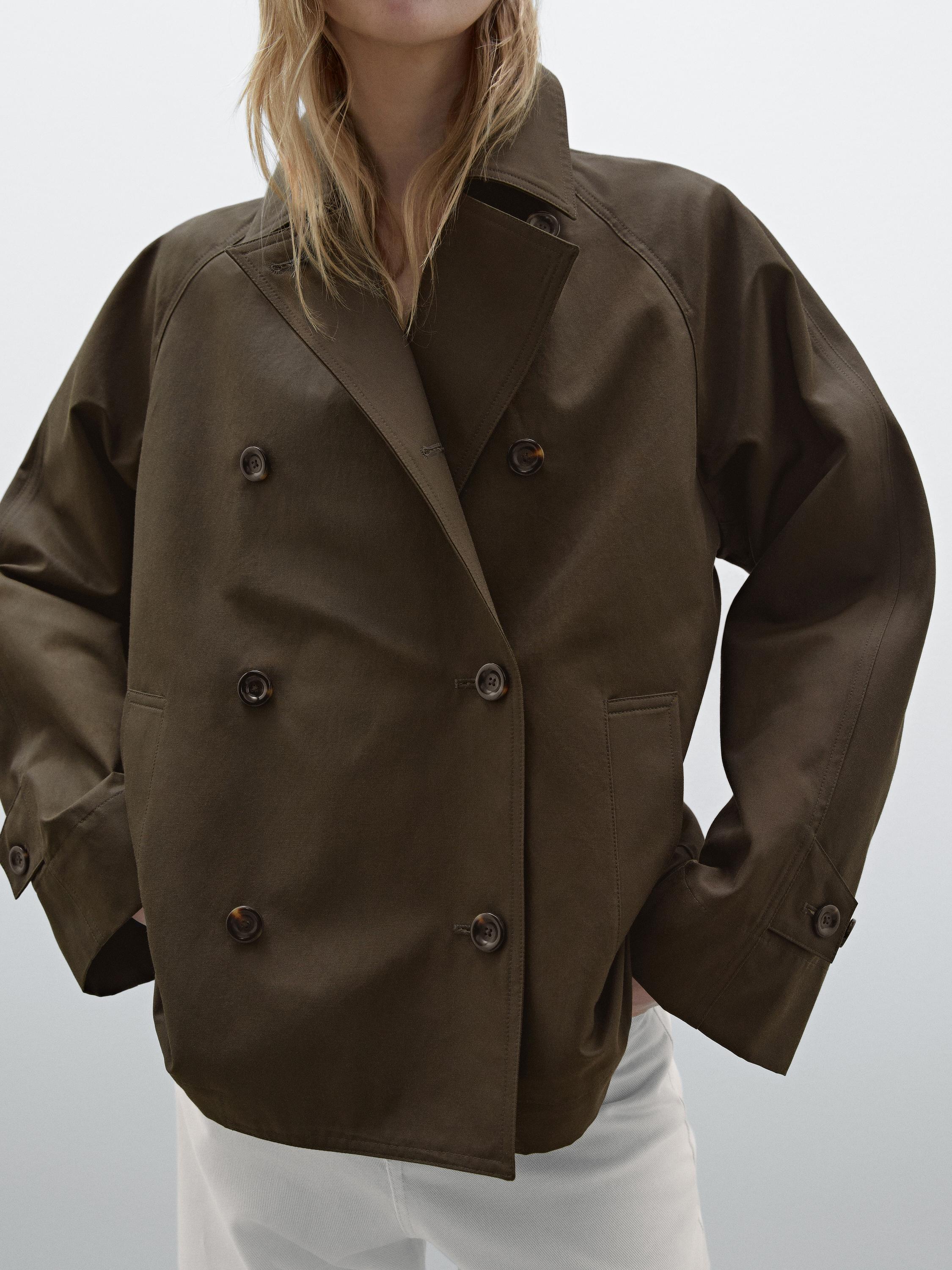 SHORT CAPE TRENCH COAT - Tobacco | ZARA Canada