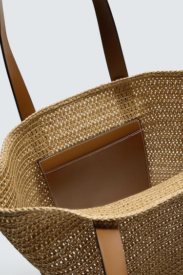 SAC SHOPPER TRESSÉ - Blanc écru de Zara - Image 5