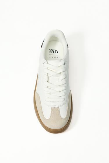 SAPATILHAS COM ESTAMPADO ANIMAL - Branco-cru da Zara