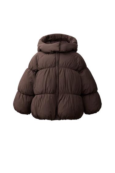 WASSERABWEISENDER STEPPMANTEL - Braun von Zara