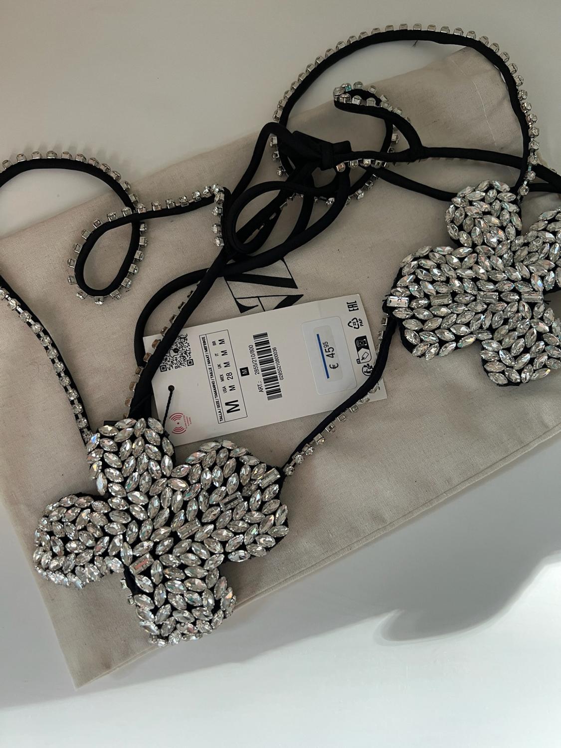 FLORAL RHINESTONE BRA TOP - Image 3