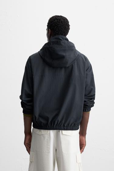 Zara WATER REPELLENT TECHNICAL JACKET - Navy blue