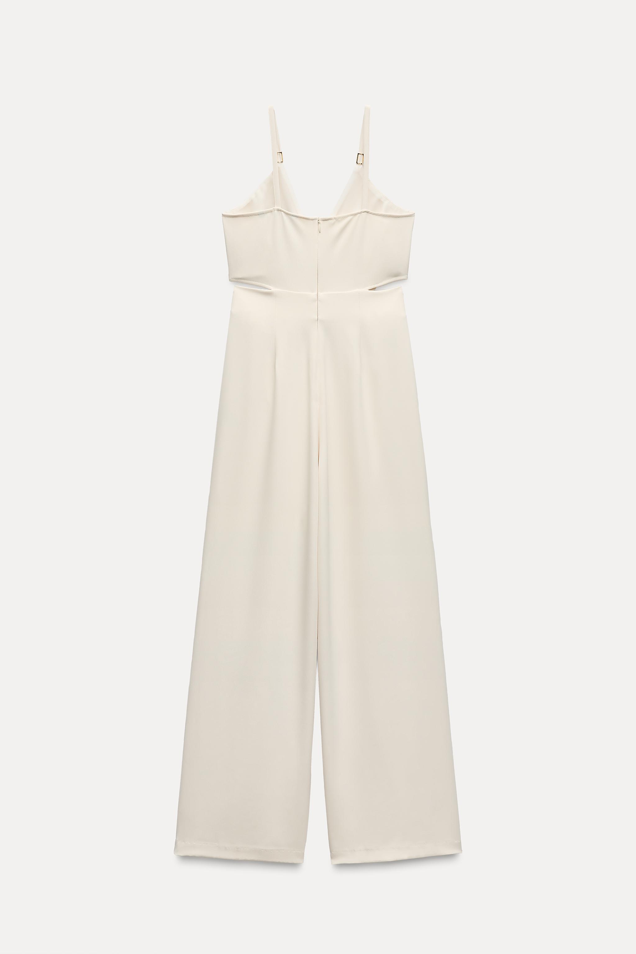 ZARA カットアウトワイドレッグジャンプスーツ　Ｍ ZARA カットアウトワイドレッグジャンプスーツ M - メルカリ
