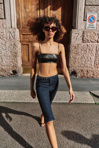 Z1975 BELTED CAPRI JEANS - Blue by Zara - Image 2