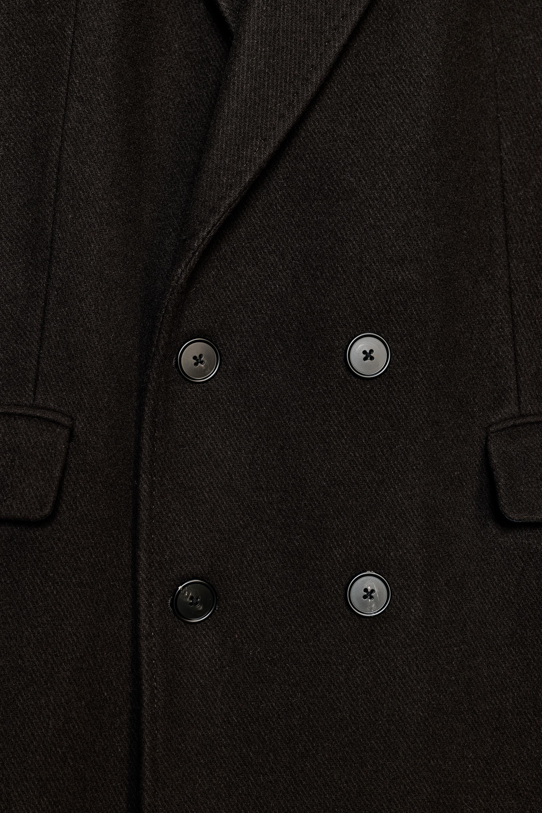 ZW COLLECTION ウールオーバーサイズダブルブレストコート - ブラウン