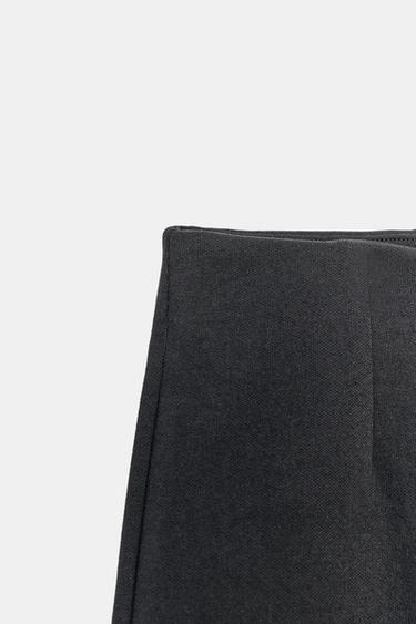 INTERLOCK WIDE-LEG TROUSERS - Black by Zara - Image 7