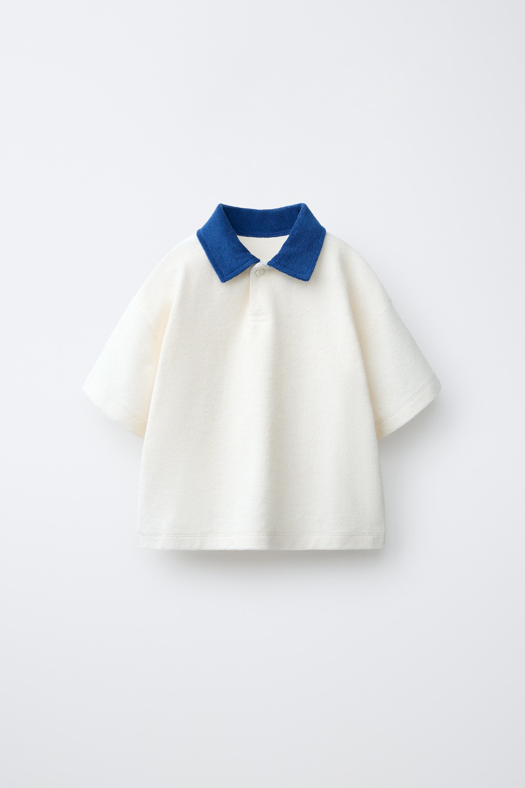 トップス pedestalpolo TERRYCLOTH POLO SHIRT - Blue | ZARA Canada