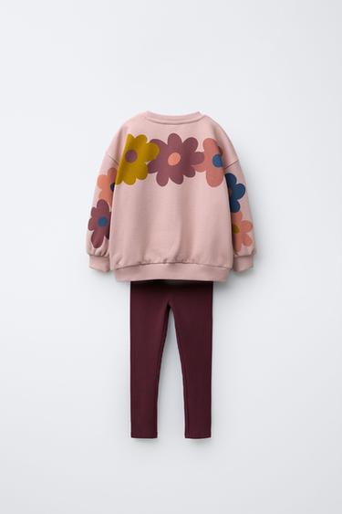 ENSEMBLE SWEAT ET LEGGING IMPRIMÉ - Rose délavé de Zara - Image 1