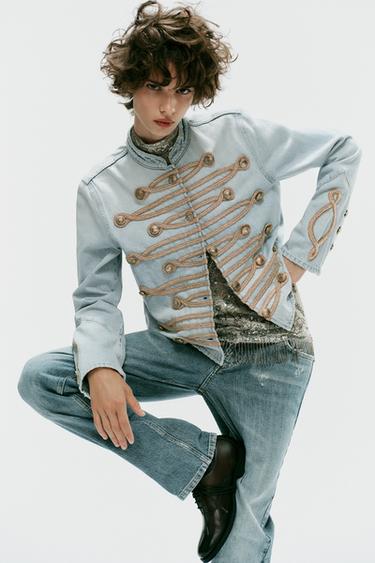 TRF DENIM-JACKE MIT KNÖPFEN - Hellblau von Zara