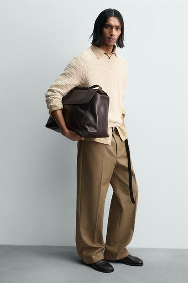 КОЖАНАЯ СУМКА XL LIMITED EDITION — КОРИЧНЕВЫЙ от Zara — изображение 0