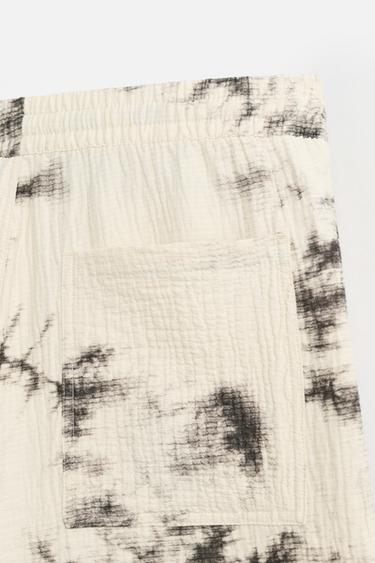 PANTALON STRUCTURÉ IMPRIMÉ TIE-AND-DYE - Imprimée de Zara - Image 9