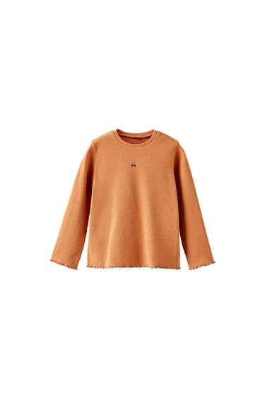 EMBROIDERED RIBBED T-SHIRT