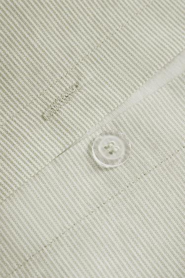 REVERSIBLE STRIPED DUVET COVER - Green by Zara