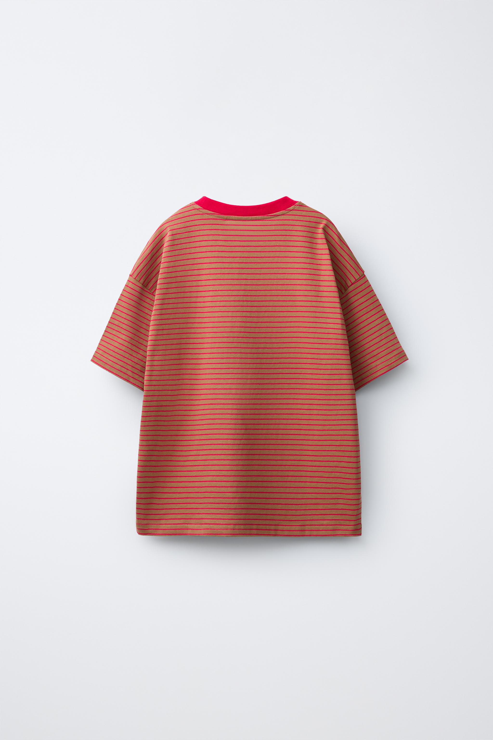 PUKAS SURF STRIPED T-SHIRT — Brown