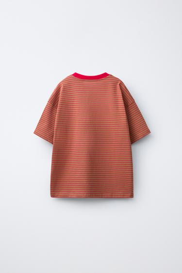 T-SHIRT IMPRIMÉ RAYURES PUKAS SURF - Marron de Zara - Image 3