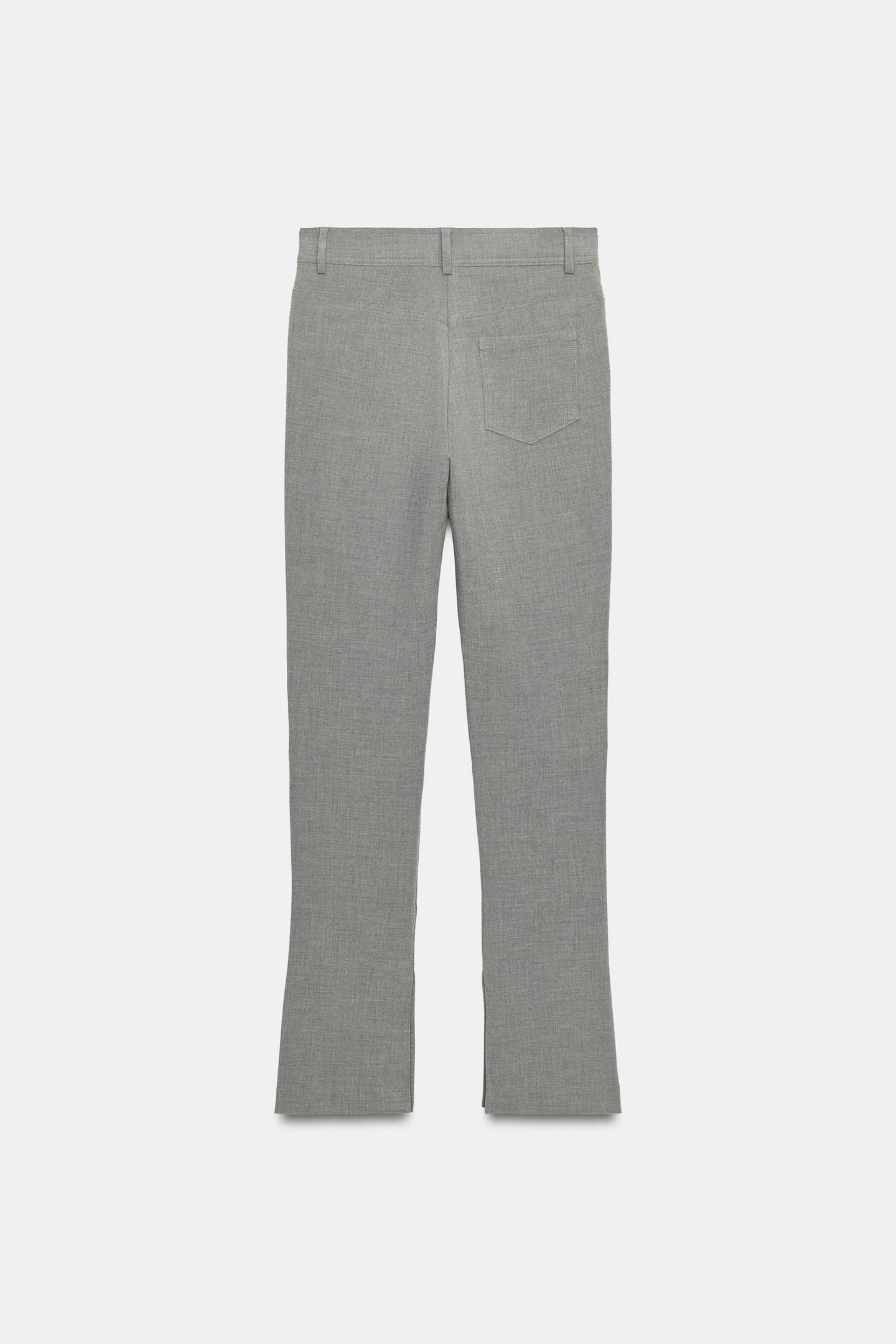 Женские леггинсы Zara Knee-Quilted, цвет: Серый меланжевый — фото 9
