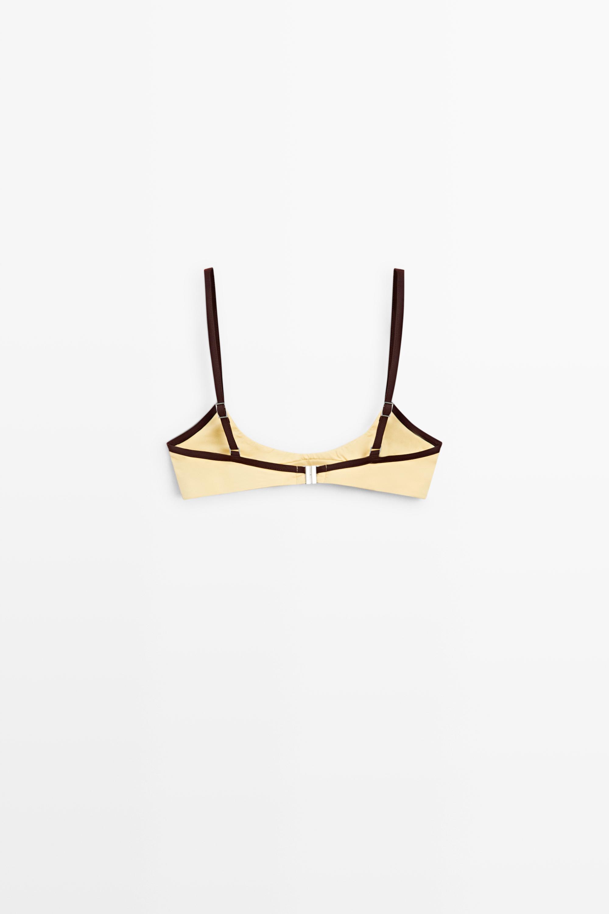 Contrast bikini top
