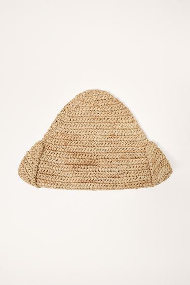 RAFFIA EFFECT HAT LIMITED EDITION - Light beige by Zara - Image 4