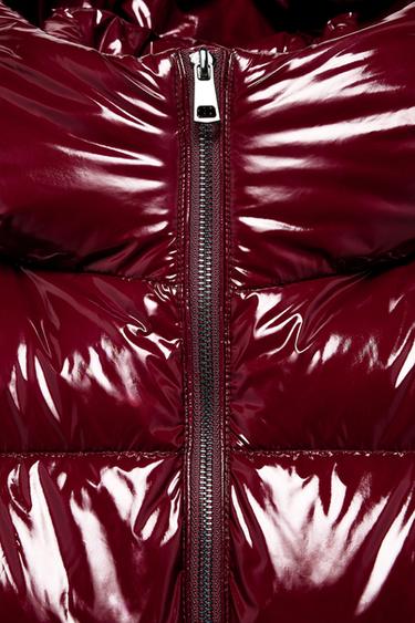 SHINY-EFFECT WATER-REPELLENT WINDPROOF ANORAK - Maroon by Zara - Image 8
