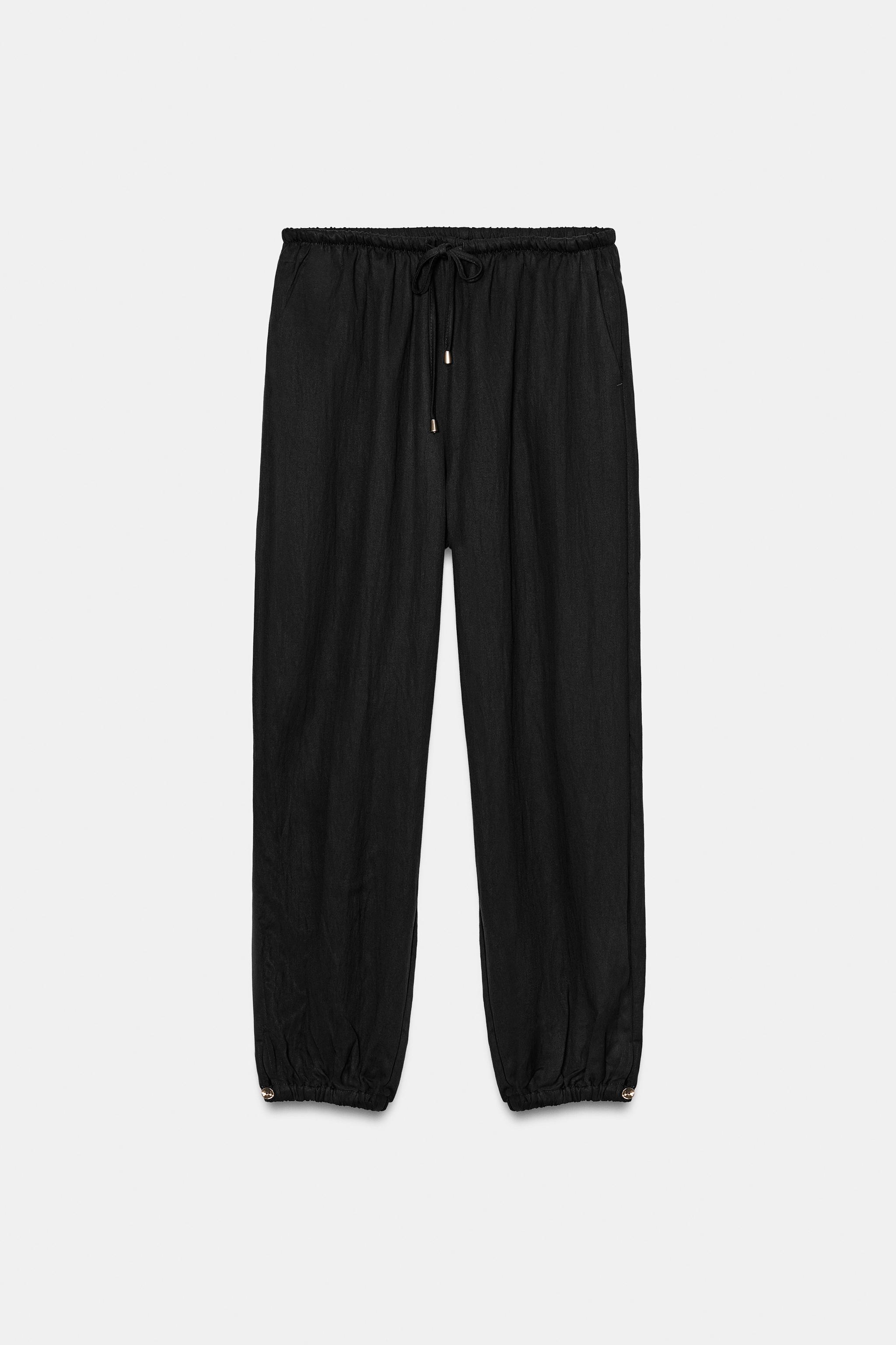 SAROUEL TROUSERS WITH BUTTONS - Aubergine | ZARA South Africa