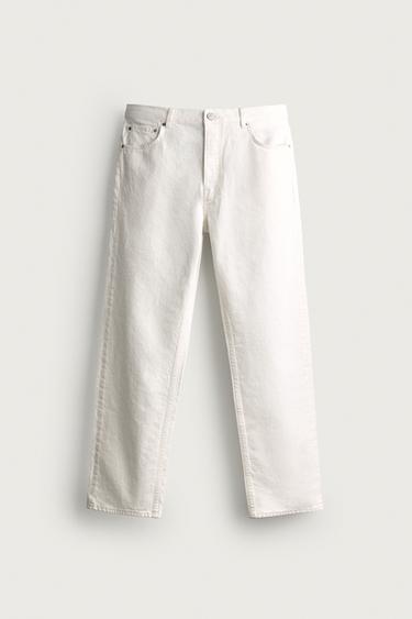 STRAIGHT-LEG JEANS - White by Zara