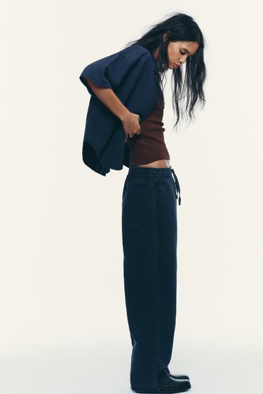 JOGGER TROUSERS WITH SEAMS - Blue by Zara - Image 2