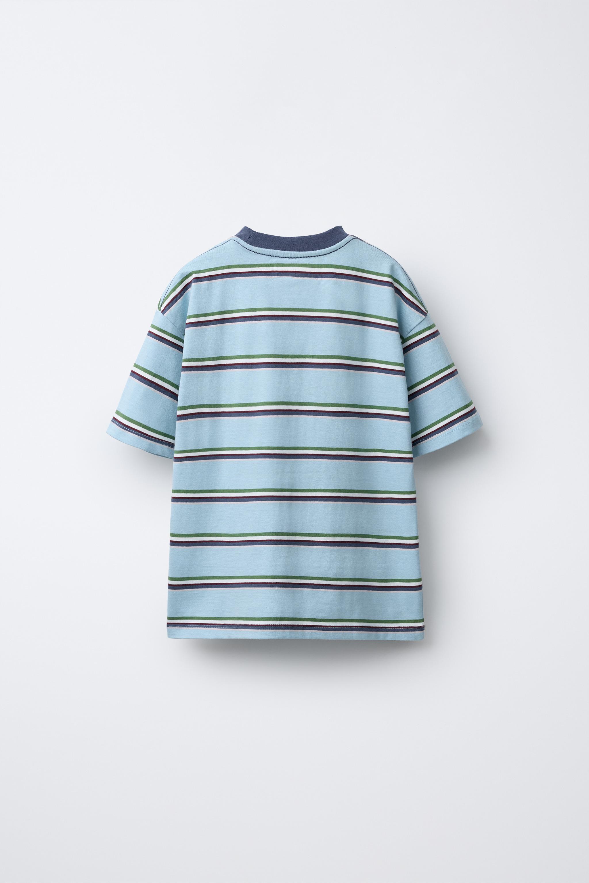 STRIPED PRINT T-SHIRT