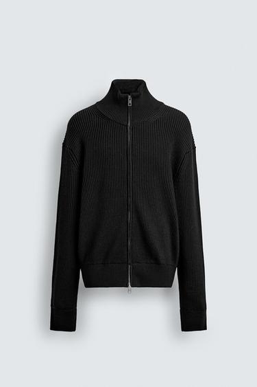 LIMITED EDITION PURL KNIT CARDIGAN - Black by Zara