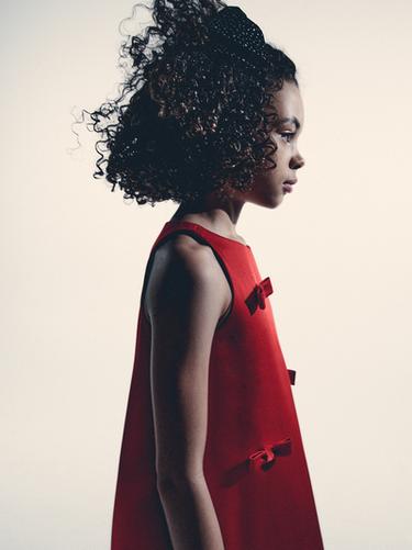 VESTIDO SATÉN LAZOS  - Rojo de Zara