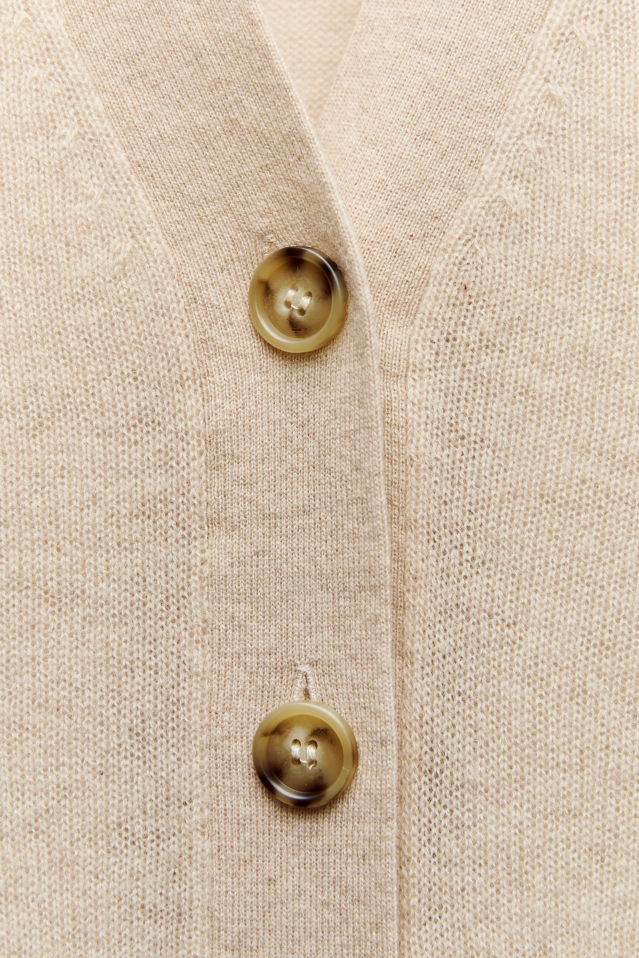 CASHMERE AND WOOL BLEND FLOWY CARDIGAN - Light camel | ZARA United