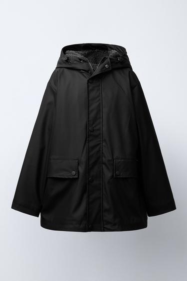 WATER-REPELLENT COATED PARKA - Black by Zara