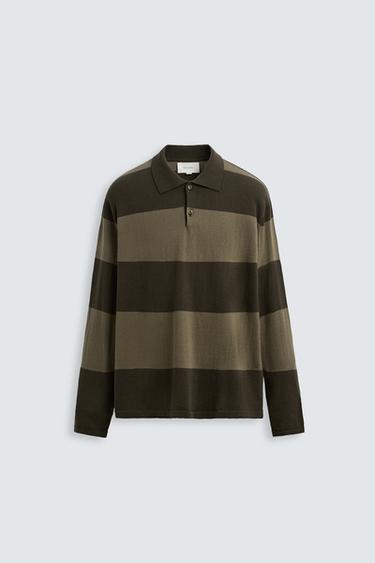 STRIPED KNIT POLO SHIRT - Stripes by Zara