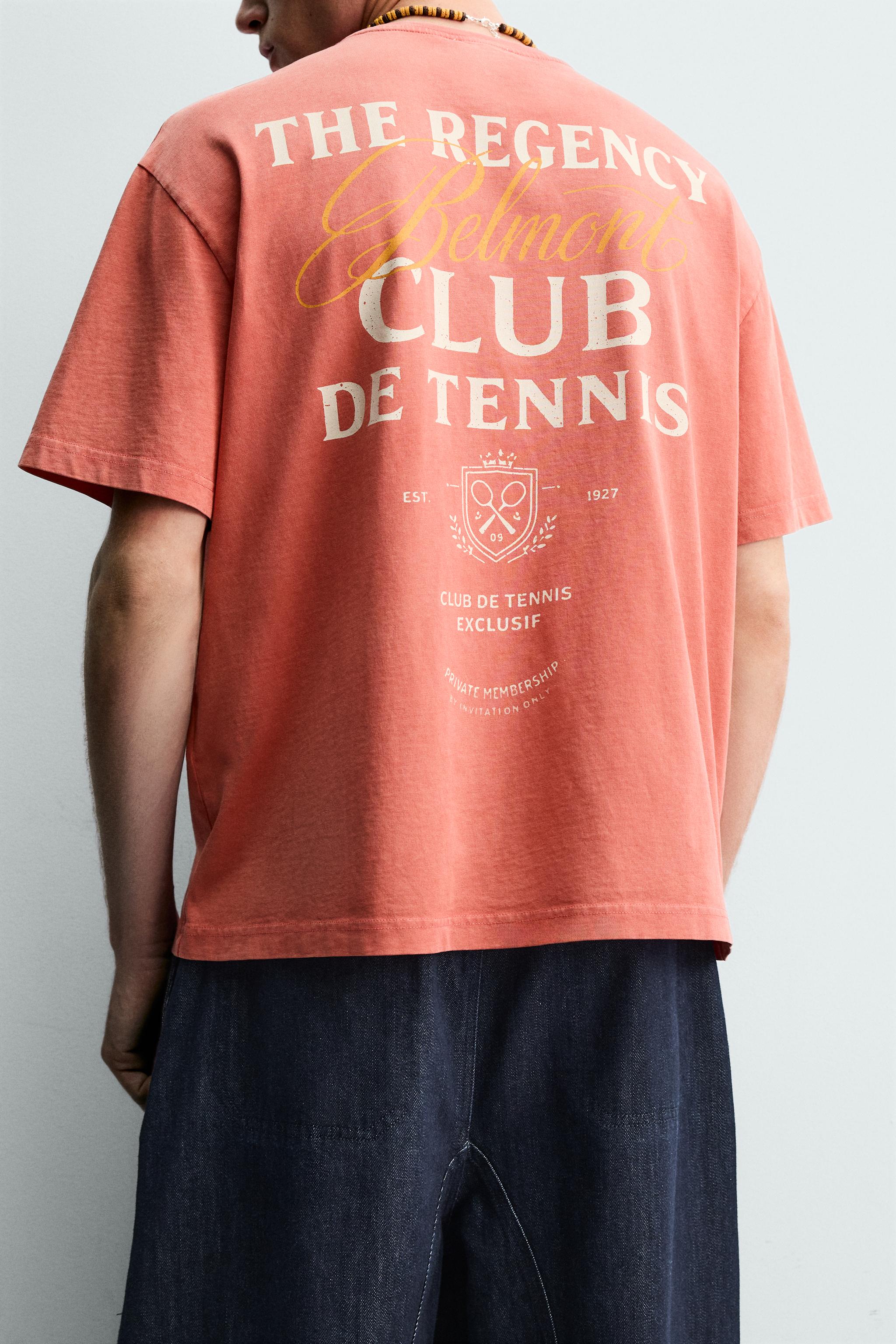 CONTRASTING TEXT PRINT T-SHIRT