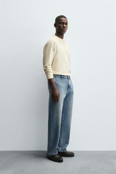 STRAIGHT-LEG DENIM CHINOS - Light blue by Zara - Image 3