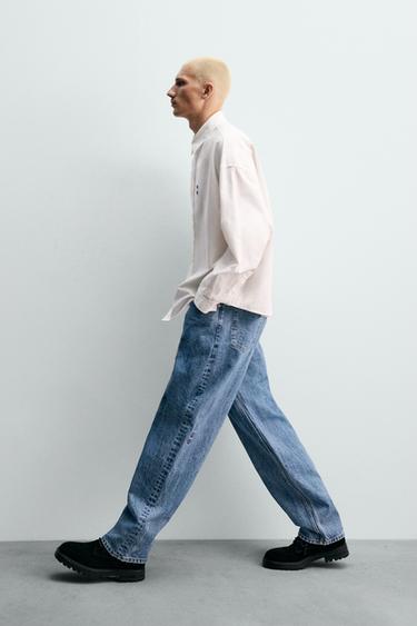 Zara LOOSE TAPERED FIT JEANS CHAMPION ® X ZARA - Mid-blue