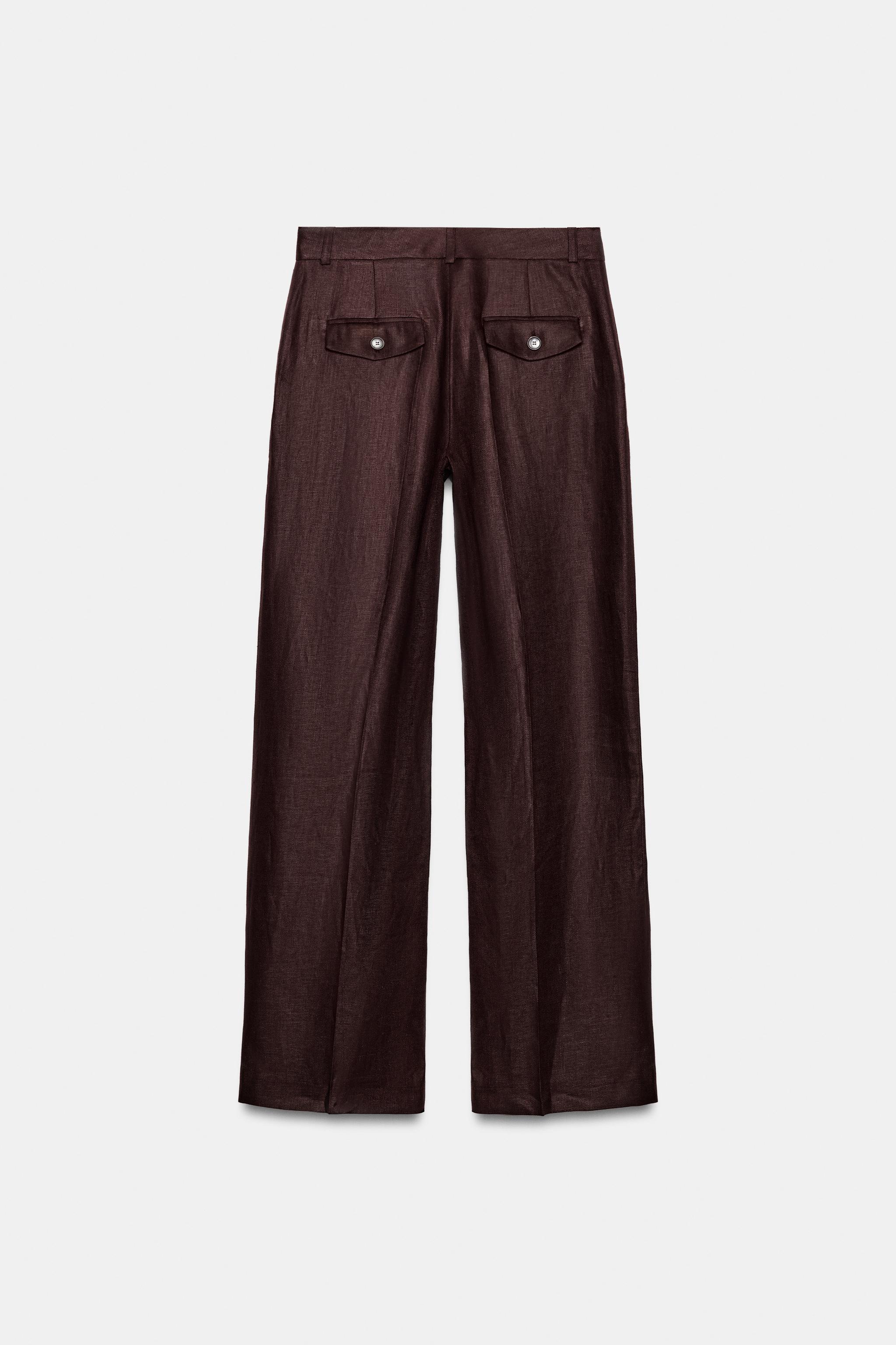 PANTALON DROIT 100% LIN