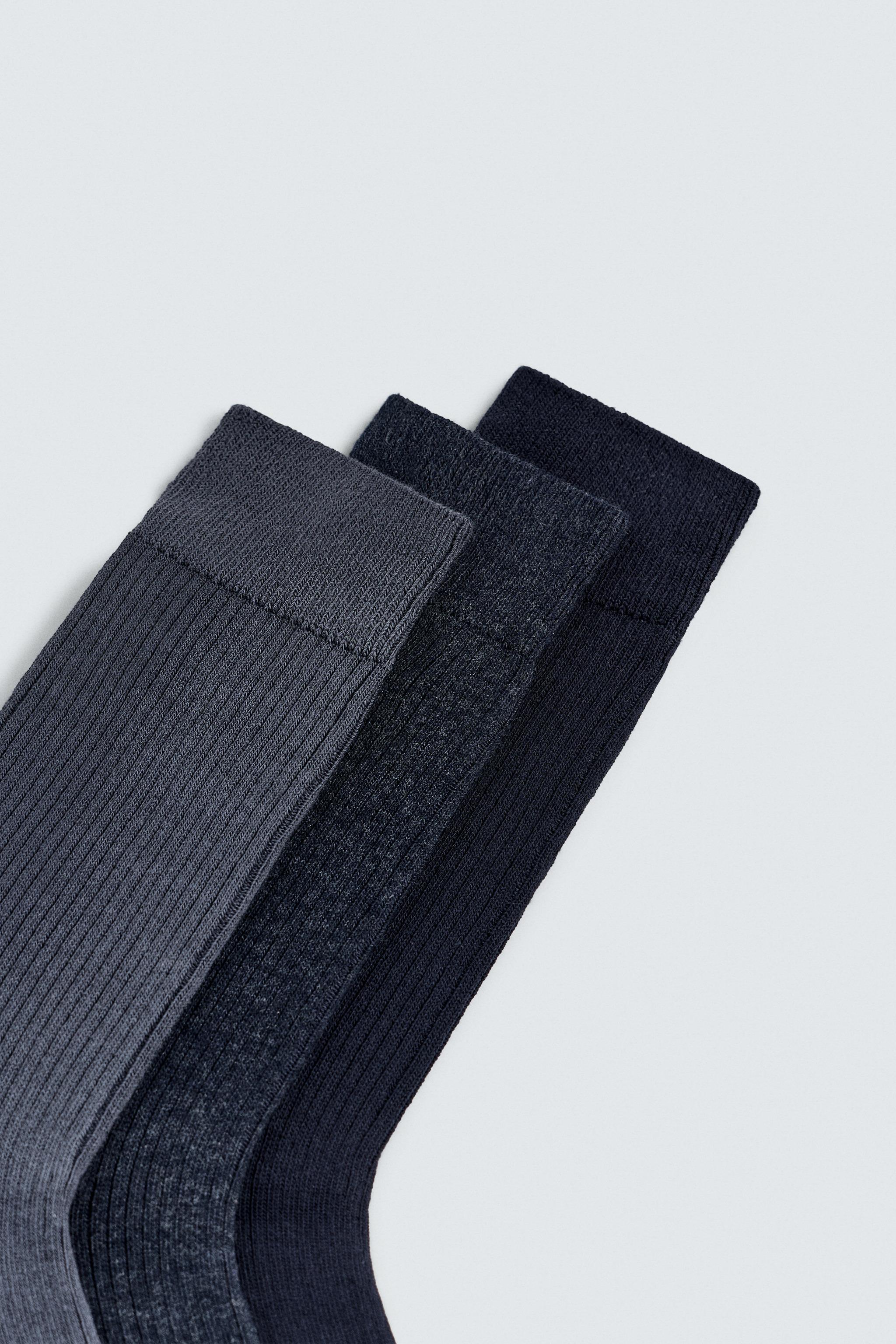 3-PACK RIBBED SOCKS