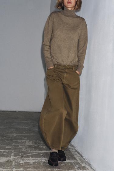 JEAN ZW COLLECTION BALLOON TAILLE NORMALE - Kaki de Zara - Image 6