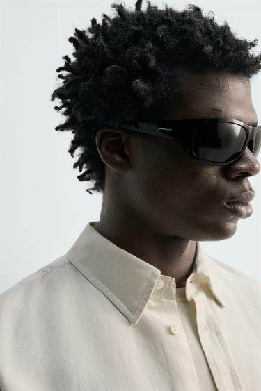 CHEMISE REGULAR FIT CHANVRE ET COTON - Blanc de Zara - Image 4