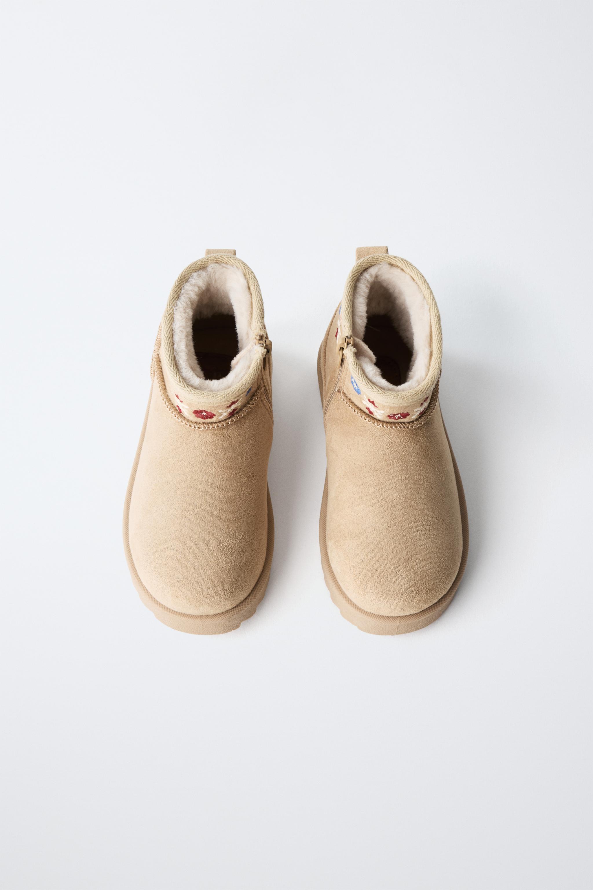 BOTTINES DOUBLÉES BRODÉES