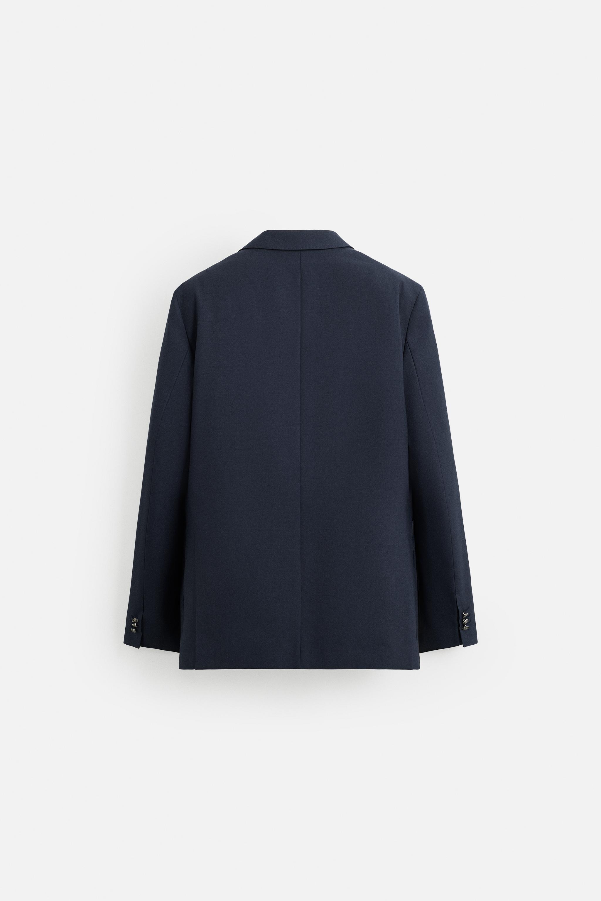 値引きする ダブルブレスト仕様ウールブレザー - ネイビーブルー | ZARA フォーマル・ドレス・スーツ