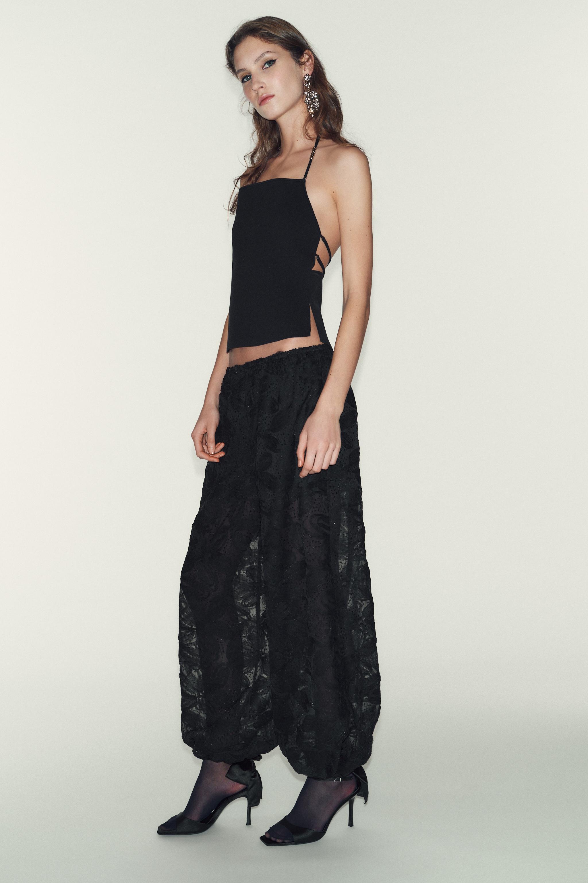 BEADED KNIT TOP - Black | ZARA United States